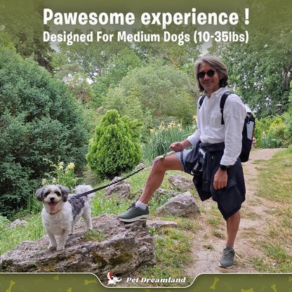 Exquisite Hands-Free Leash for Medium Dogs: Perfect for Active Pet Owners Comfortable, Durable & Ideal for Running, Walking, Hiking. Premium Dog Waist Leash with Bungee. Must-Have Dog Gear