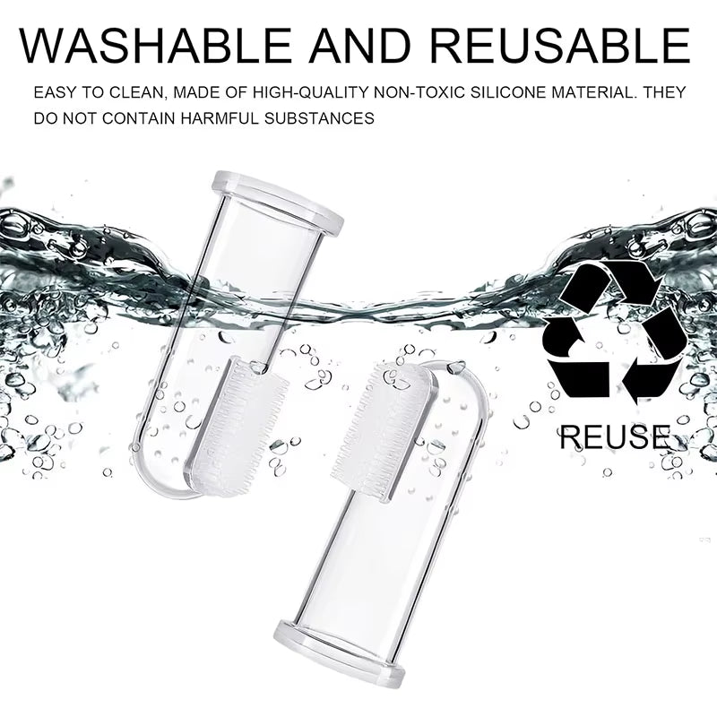 Soft Silicone Pet Finger Dog Toothbrush Teddy Dog Brush Bad Breath Tartar Teeth Tool Cat Cleaning Dogs Supplies Accessories